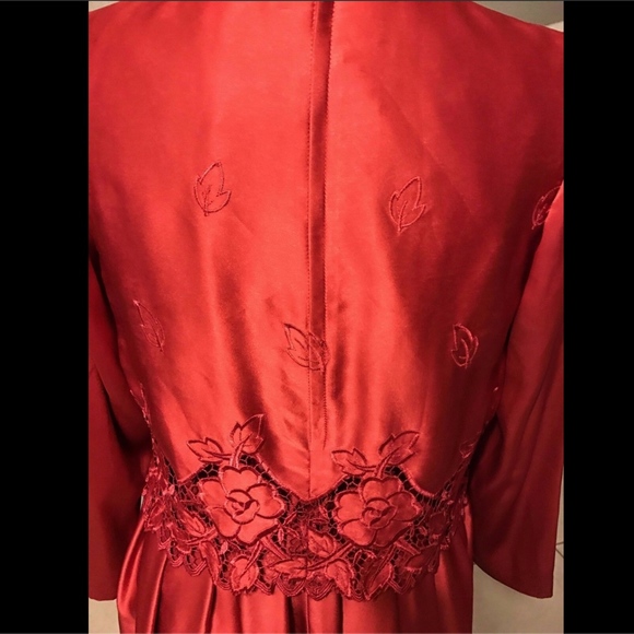 NEW Tracy Reese Red Embroidered‎ Dress [SZ 6 ] - Picture 7 of 9